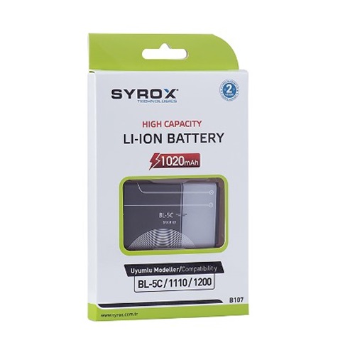 Syrox Nokia BL-5C / 110 Batarya - SYX-B107