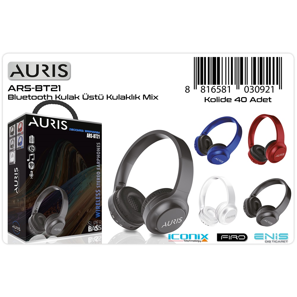 Auris Bluetooth Büyük Kulaklık - ARSBT21