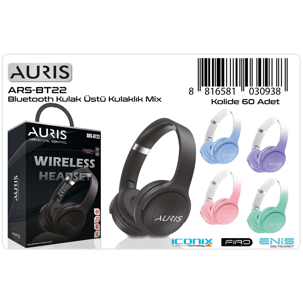 Auris Bluetooth Büyük Kulaklık - ARSBT22