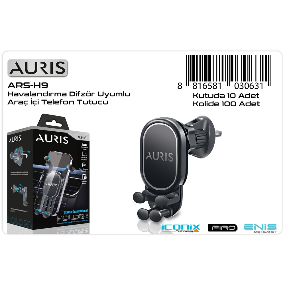 Auris Araç İçi Telefon Tutucu H9