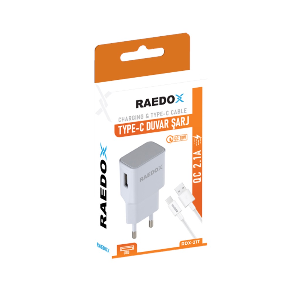 Raedox 10W 2.1A Type-C Duvar Şarjı