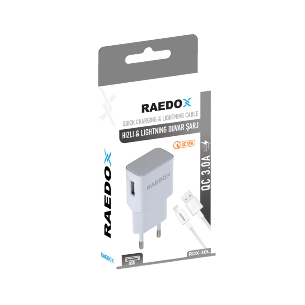 Raedox 18W 3.0A Lightning Duvar Şarjı