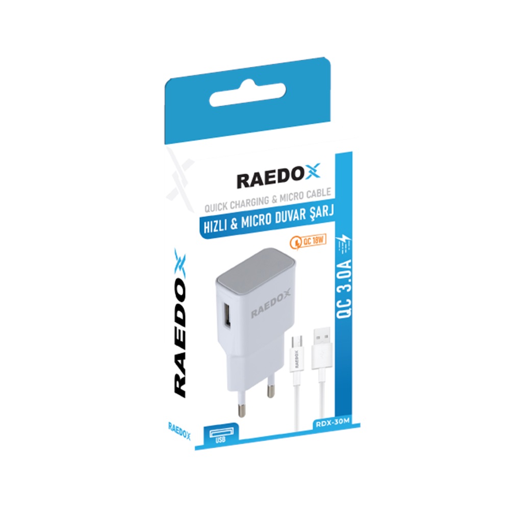 Raedox 18W 3.0A Micro Duvar Şarjı