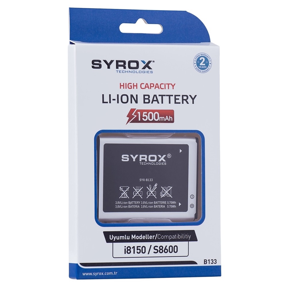 Syrox Samsung İ8150 / S8600 Batarya - SYX-B133