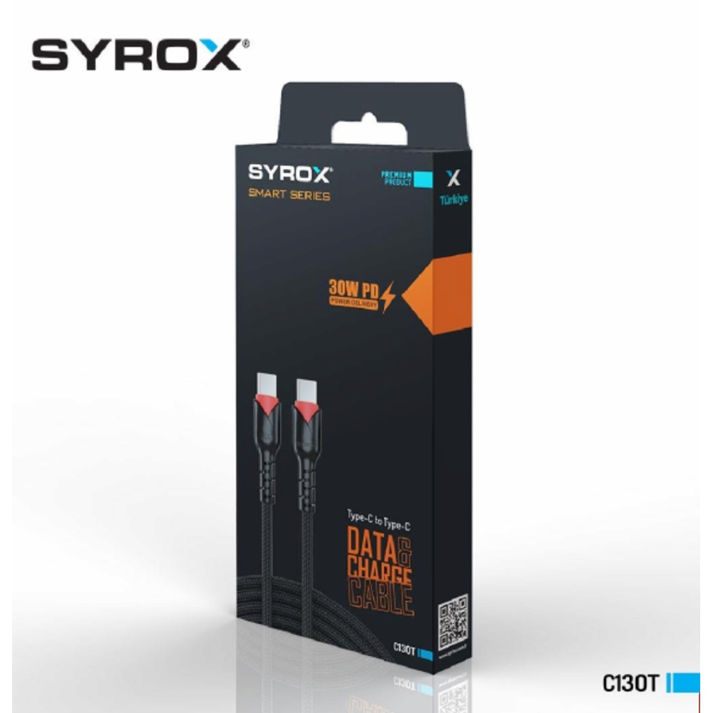 Syrox PD 30W Type-c To Type-c Kablo