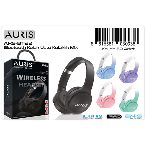 Auris Bluetooth Büyük Kulaklık - ARSBT22