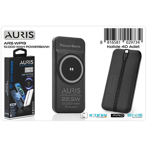 Auris 10000 mAh Wireless Powerbank