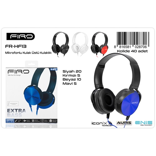 Auris FIRO HF13 Kafa Üstü Kulaklık