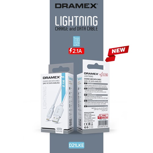 Dramex 2.1A Usb Giriş Lightninig Kablo Eco