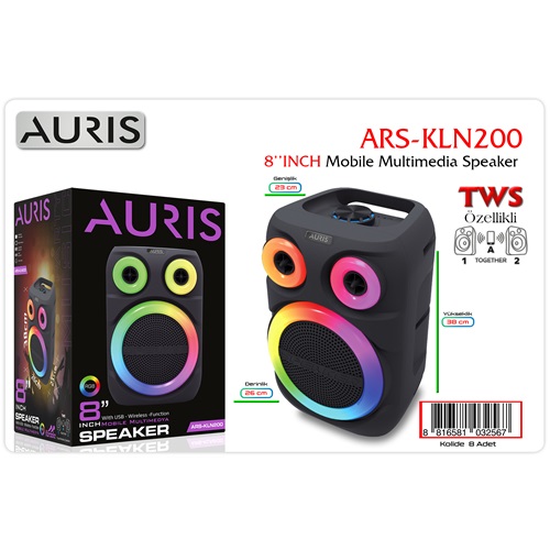 Auris KLN200 Speaker 8 inç