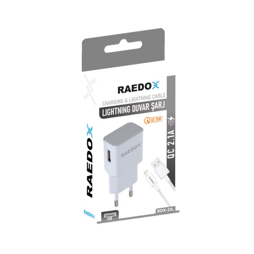 Raedox 10W 2.1 A Lightning Duvar Şarjı