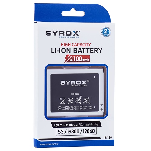Syrox Samsung S3 / İ9300 / İ9060 / Grand Neo Batarya - SYX-B130