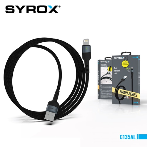 Syrox Usb-A to Lightning 3.0A Örgü Kablo