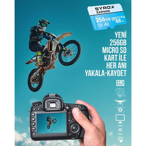 Syrox 256 GB Micro SD Hafıza Kartı - SYX-MC256