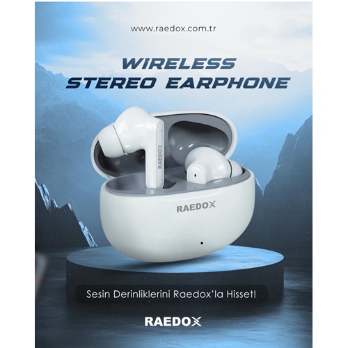 Raedox Tws40 Bluetooth Kulak İçi Airpods Kulaklık Beyaz
